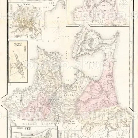 青森県管内全図 明治39年(1906) - 大日本管轄分地図