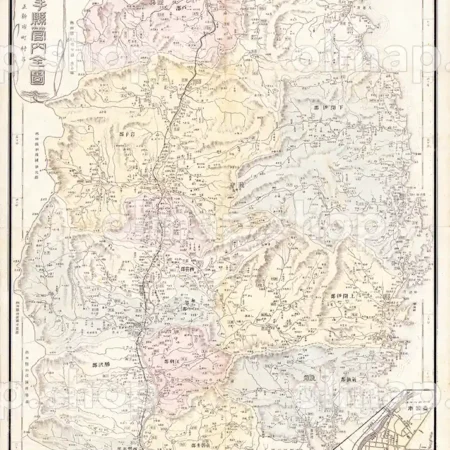 岩手県管内全図 明治39年(1906) - 大日本管轄分地図