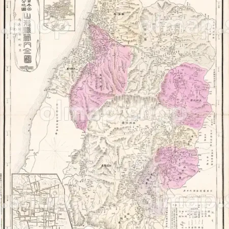 山形県管内全図 明治27年(1894) - 大日本管轄分地図