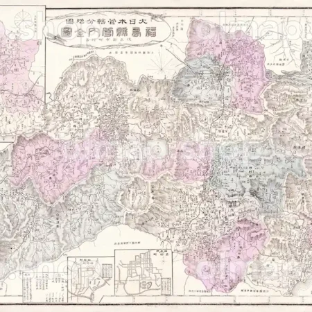 福島県管内全図 明治28年(1895) - 大日本管轄分地図