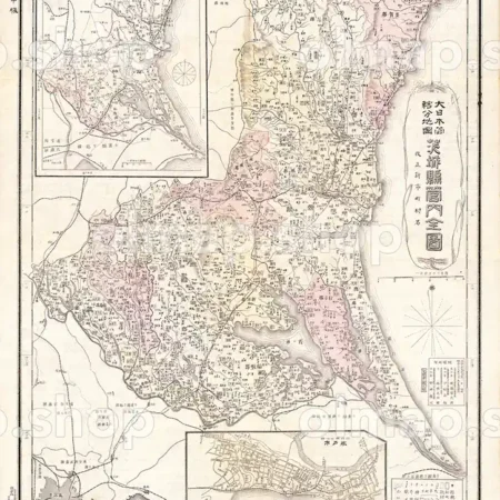 茨城県管内全図 明治39年(1906) - 大日本管轄分地図