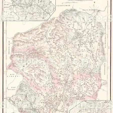 栃木県管内全図 明治28年(1895) - 大日本管轄分地図