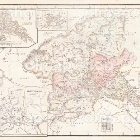 群馬県管内全図 明治34年(1901) - 大日本管轄分地図