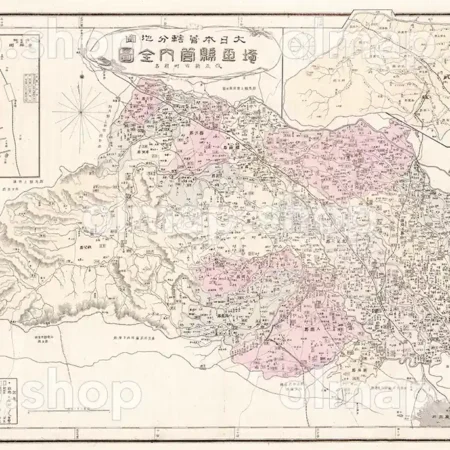 埼玉県管内全図 明治28年(1895) - 大日本管轄分地図