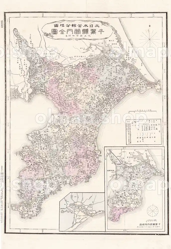 千葉県管内全図 明治28年(1895) - 大日本管轄分地図