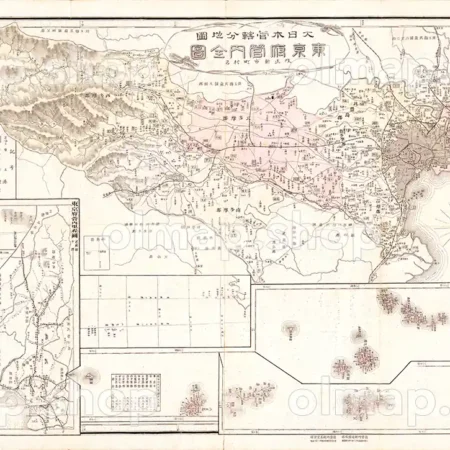 東京府管内全図 明治40年(1907) - 大日本管轄分地図