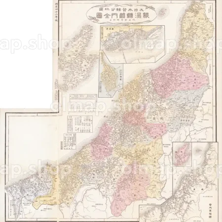 新潟県管内全図 明治42年(1909) - 大日本管轄分地図