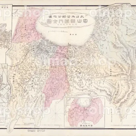 富山県管内全図 明治41年(1908) - 大日本管轄分地図