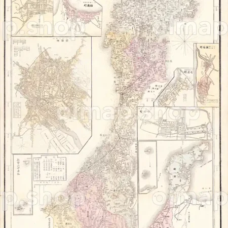 石川県管内全図 明治41年(1908) - 大日本管轄分地図