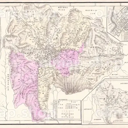 山梨県管内全図 明治28年(1895) - 大日本管轄分地図