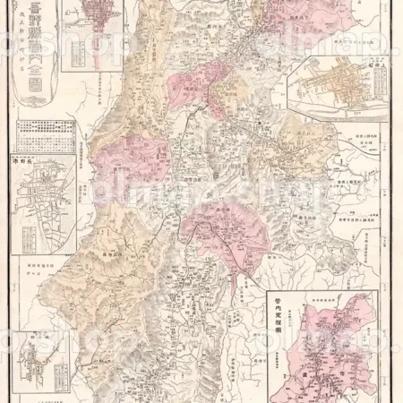 長野県管内全図 明治43年(1910) - 大日本管轄分地図