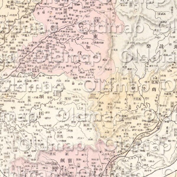 愛知県管内全図 明治40年(1907) - 大日本管轄分地図 - 画像 (2)