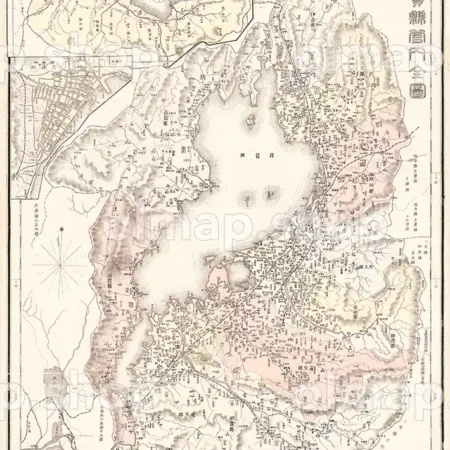 滋賀県管内全図 明治33年(1900) - 大日本管轄分地図