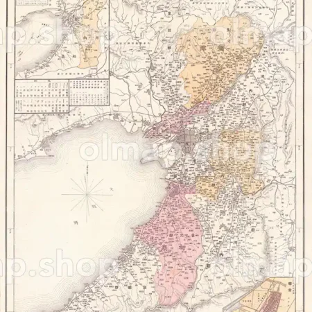 大阪府管内全図 明治43年(1910) - 大日本管轄分地図