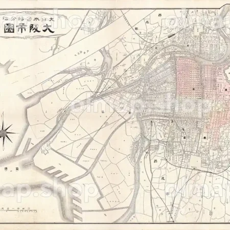 大阪市図 明治35年(1902) - 大日本管轄分地図