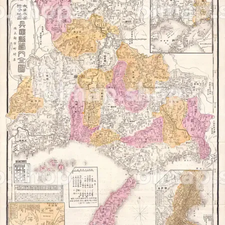 兵庫県管内全図 明治43年(1910) - 大日本管轄分地図