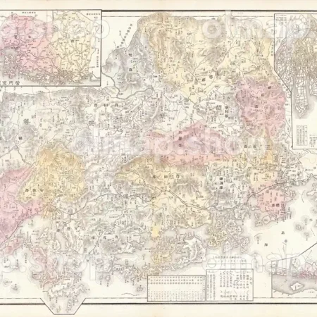 広島県管内全図 明治40年(1907) - 大日本管轄分地図