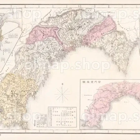 高知県管内全図 明治41年(1908) - 大日本管轄分地図