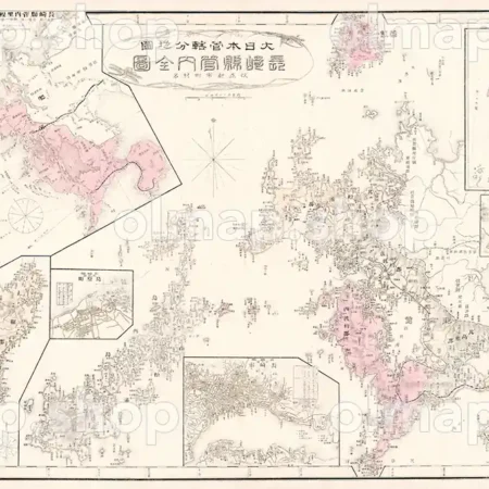 長崎県管内全図 明治28年(1895) - 大日本管轄分地図