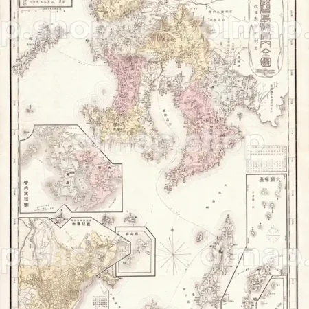 鹿児島県管内全図 明治40年(1907) - 大日本管轄分地図