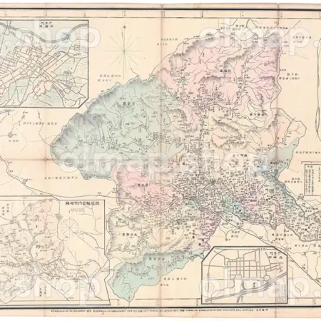 群馬県管内全図 明治28年(1895) - 大日本管轄分地図