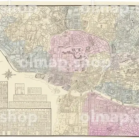 東京市図 明治28年(1895) - 大日本管轄分地図