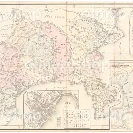 神奈川県管内全図 明治28年(1895) - 大日本管轄分地図