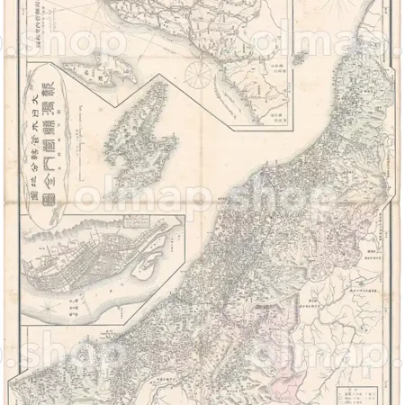 新潟県管内全図 明治28年(1895) - 大日本管轄分地図