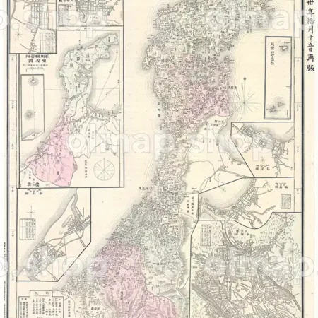 石川県管内全図 明治30年(1897) - 大日本管轄分地図