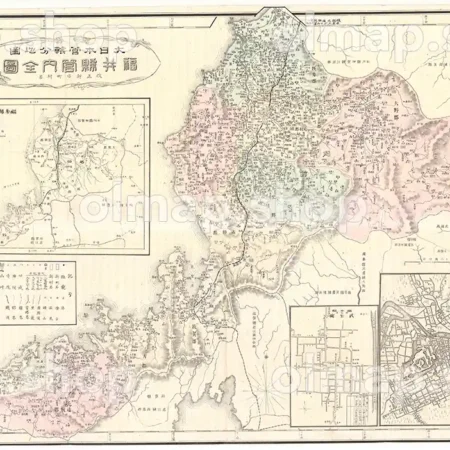 福井県管内全図 明治28年(1895) - 大日本管轄分地図