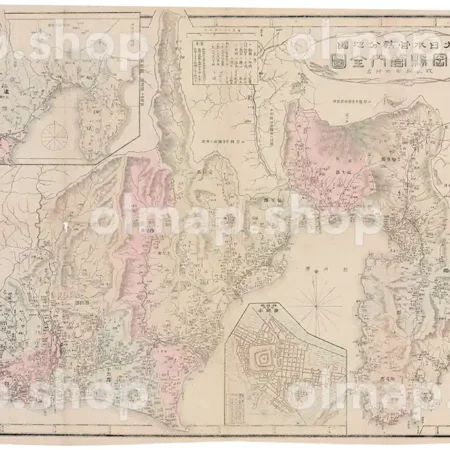 静岡県管内全図 明治32年(1899) - 大日本管轄分地図