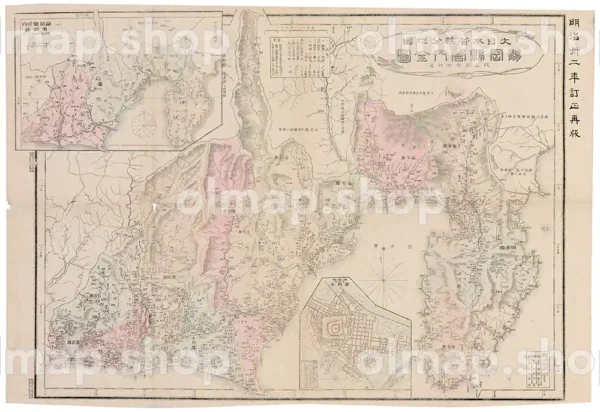 静岡県管内全図 明治32年(1899) - 大日本管轄分地図