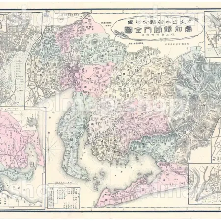 愛知県管内全図 明治28年(1895) - 大日本管轄分地図