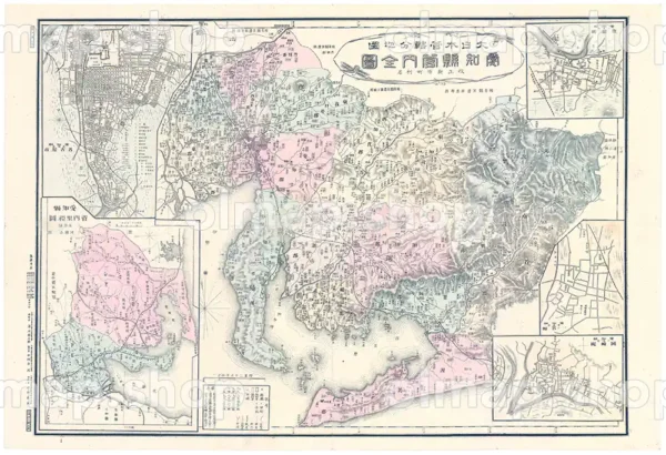 愛知県管内全図 明治28年(1895) - 大日本管轄分地図