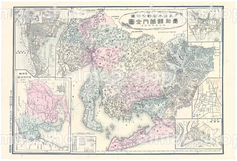 愛知県管内全図 明治28年(1895) - 大日本管轄分地図