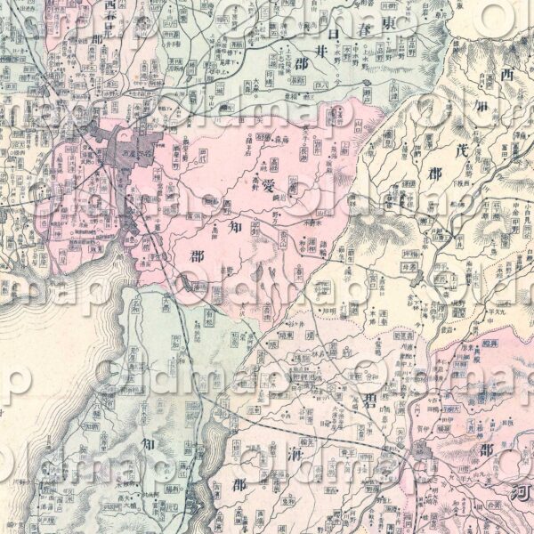 愛知県管内全図 明治28年(1895) - 大日本管轄分地図 - 画像 (3)