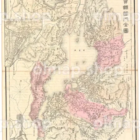 滋賀県管内全図 明治28年(1895) - 大日本管轄分地図