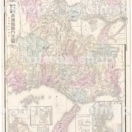 兵庫県管内全図 明治30年(1897) - 大日本管轄分地図