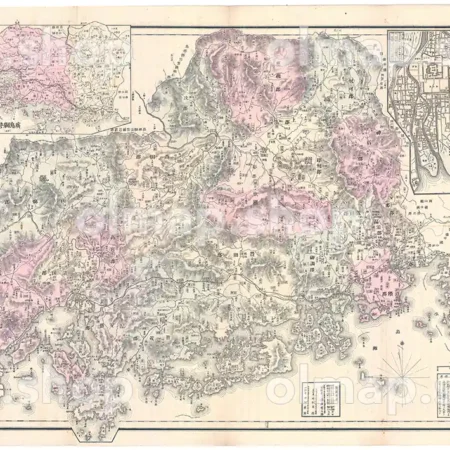 広島県管内全図 明治30年(1897) - 大日本管轄分地図