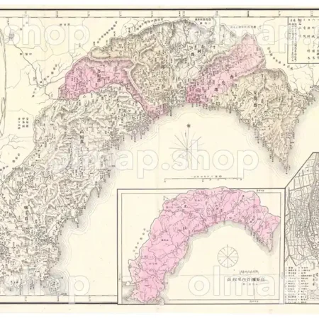 高知県管内全図 明治28年(1895) - 大日本管轄分地図