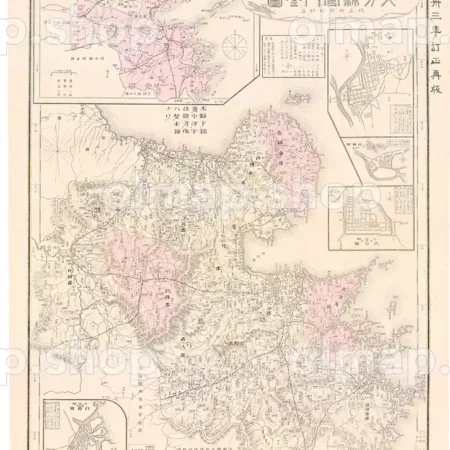 大分県管内全図 明治33年(1900) - 大日本管轄分地図