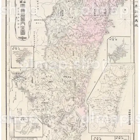 宮崎県管内全図 明治31年(1898) - 大日本管轄分地図