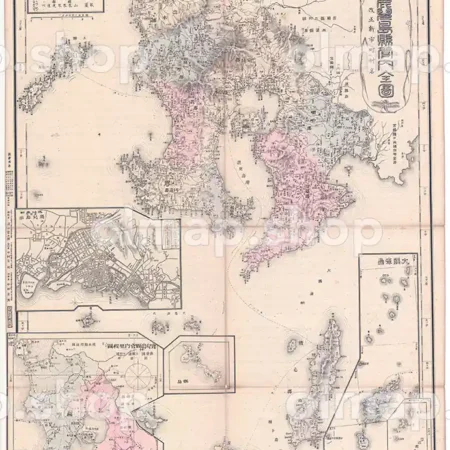 鹿児島県管内全図 明治28年(1895) - 大日本管轄分地図