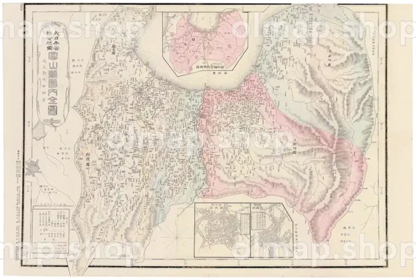 富山県管内全図 明治28年(1895) - 大日本管轄分地図