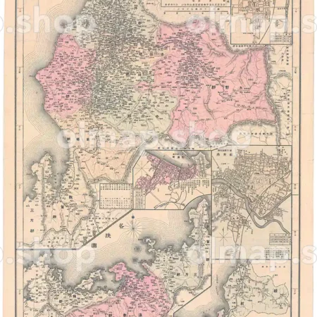 福井県管内全図 大正2年(1913) - 大日本管轄分地図