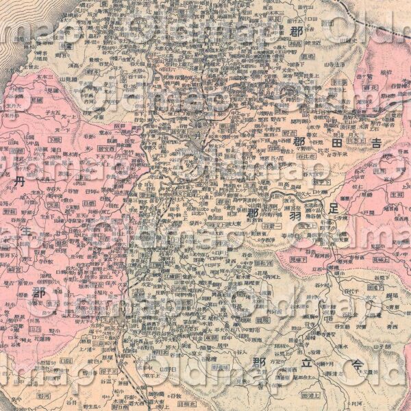 福井県管内全図 大正2年(1913) - 大日本管轄分地図 - 画像 (2)