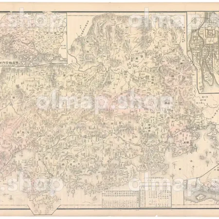 広島県管内全図 明治37年(1904) - 大日本管轄分地図