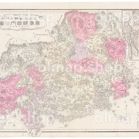 広島県管内全図 明治27年(1894) - 大日本管轄分地図