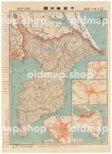 千葉県全図 大正7年(1918) - 金刺分県図