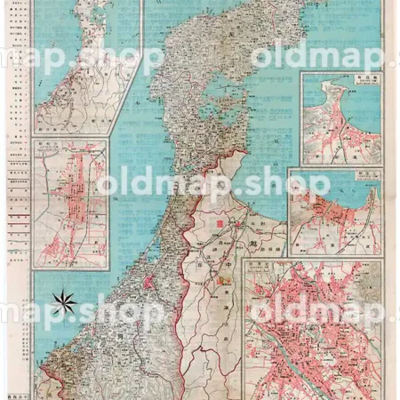 石川県全図 大正10年(1921) - 金刺分県図